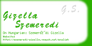 gizella szemeredi business card